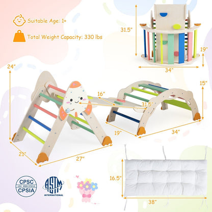 8-in-1 foldable rocket theme toddler climbing set by GBruno Store, view 4