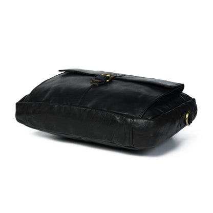 The Modern Briefcase Black by Classy Leather Bags
