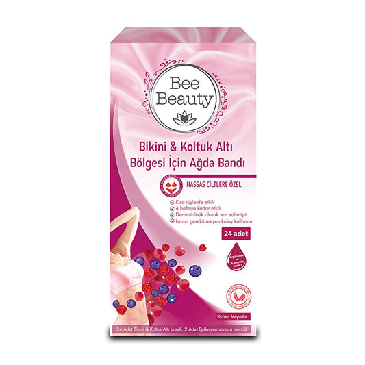 Bee Beauty bikini and underarm wax strips, 24 count
