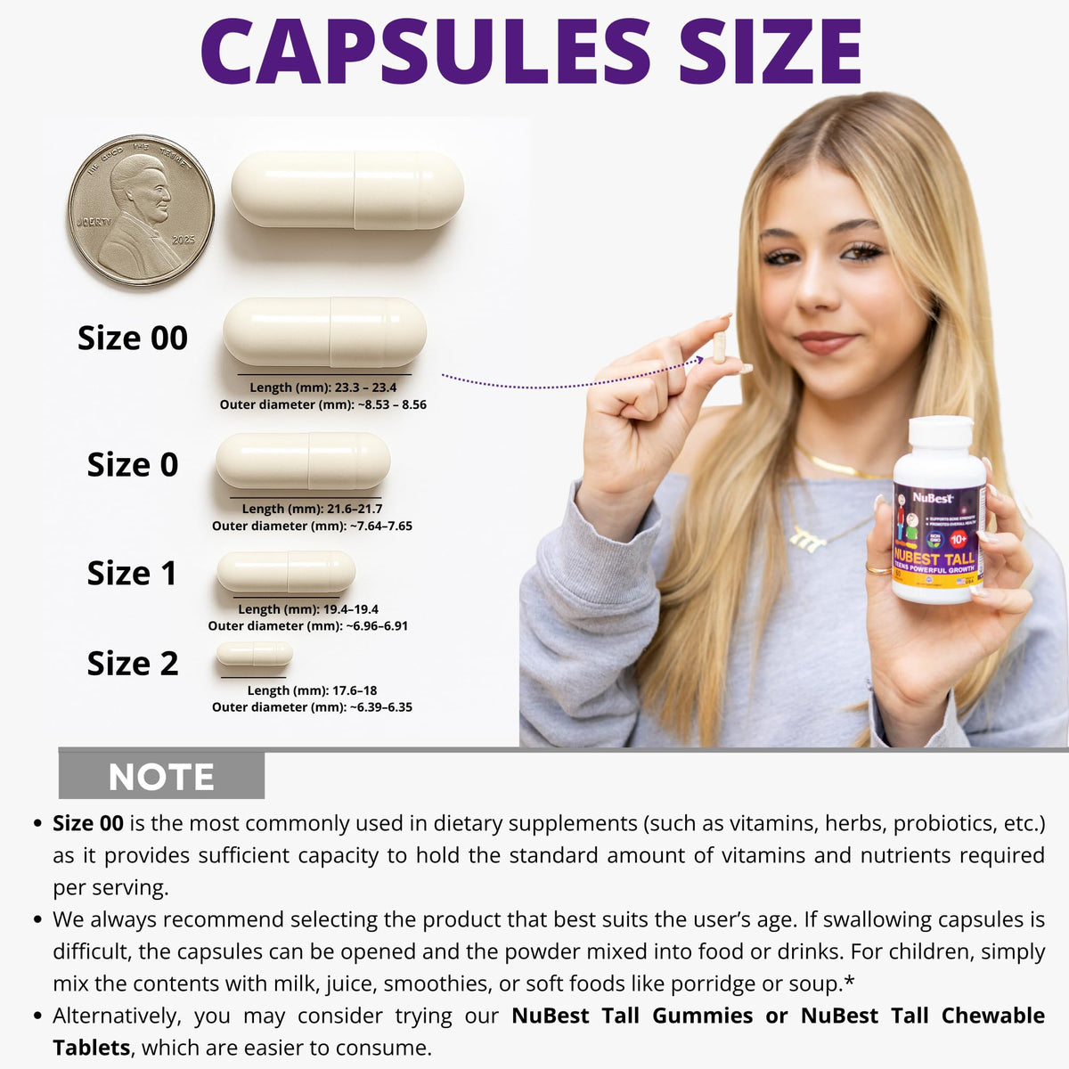 NuBest Tall 10+, Powerful Growth for Kids & Teens (10+), Milk Drinkers, 60 Capsules by NuBest Nutrition® by Shahmori