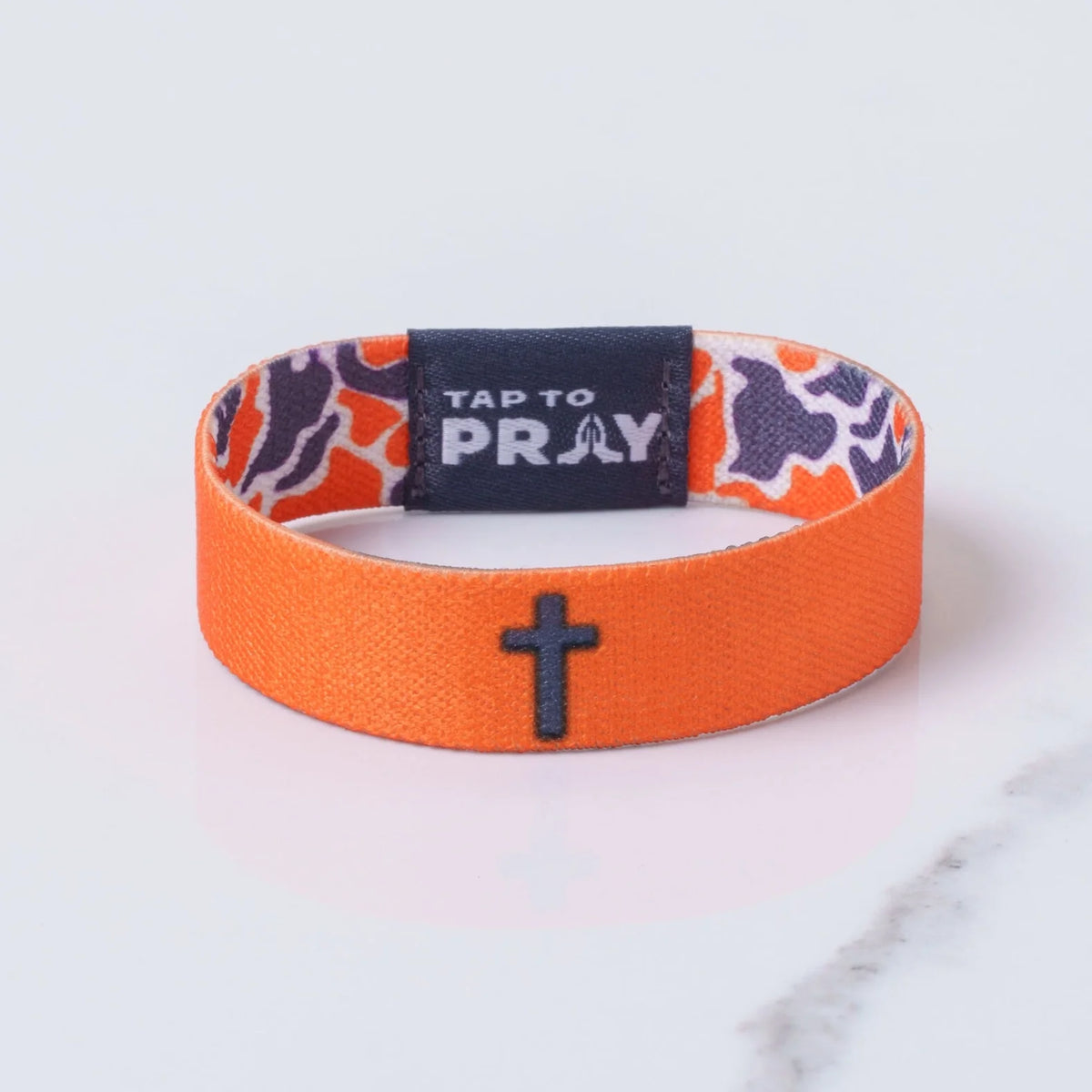 Team Camo Orange Tap to Pray Wristband by Rust & Cinder