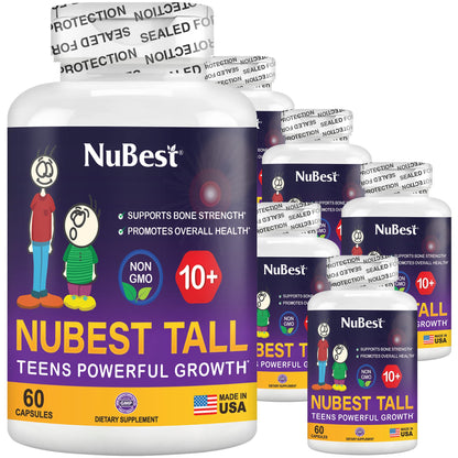 NuBest Tall 10+, Powerful Growth for Kids & Teens (10+), Milk Drinkers, 60 Capsules by NuBest Nutrition® by Shahmori