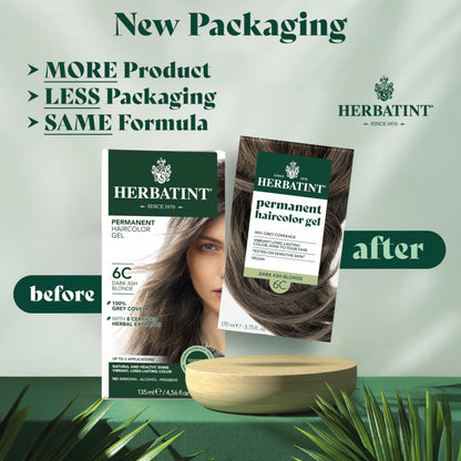 Herbatint Dark Ash Blonde Hair Dye - Natural, Ammonia-Free Hair Coloring with Aloe Vera by Beauty Care Bag