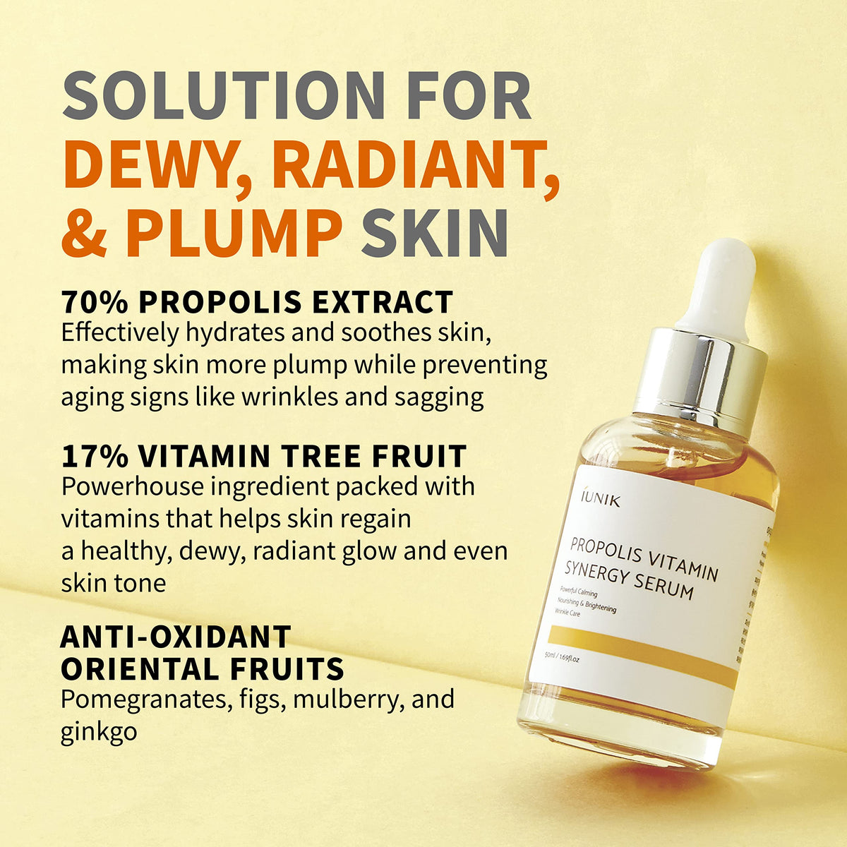 Iunik Propolis Vitamin Synergy Serum - Natural Age-Defying Skincare for Sensitive Skin by Beauty Care Bag