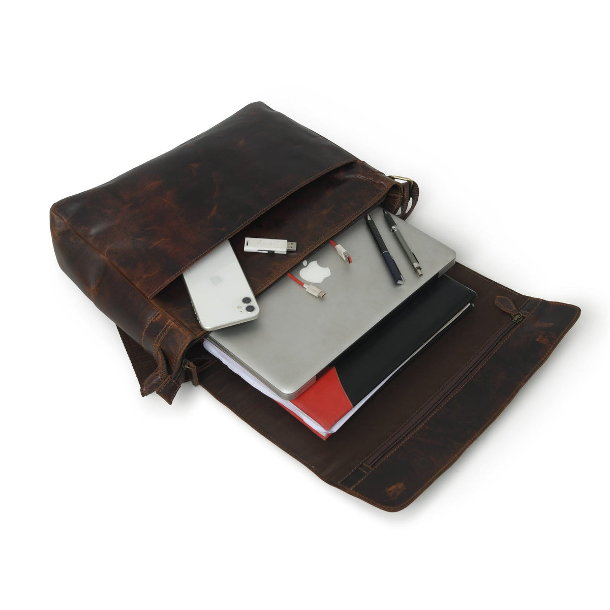 Kayden Messenger Bag by Classy Leather Bags