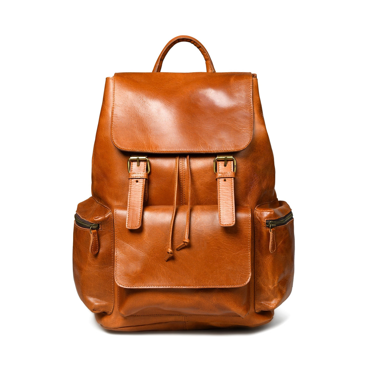Vortex Leather Backpack: Tan Brown by Classy Leather Bags