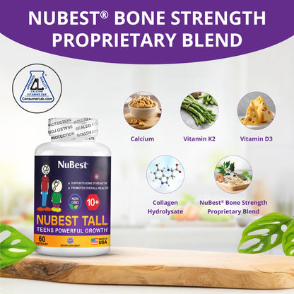 NuBest Tall 10+, Powerful Growth for Kids & Teens (10+), Milk Drinkers, 60 Capsules by NuBest Nutrition® by Shahmori