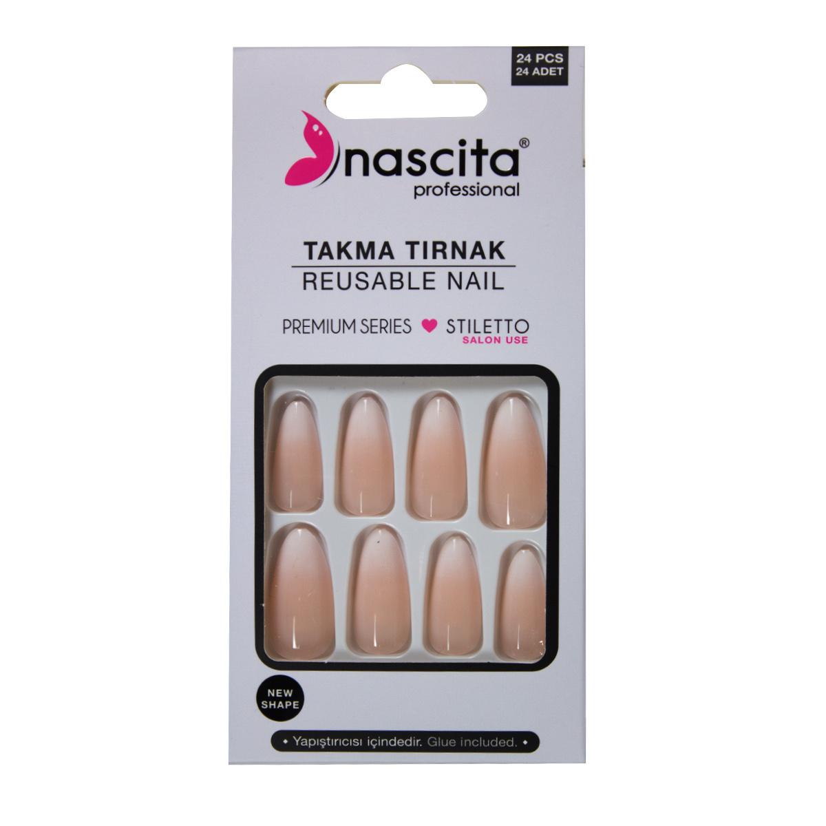 Nascita Ombre Stiletto False Nails - Stylish & Durable Nail Beauty Enhancements by Beauty Care Bag