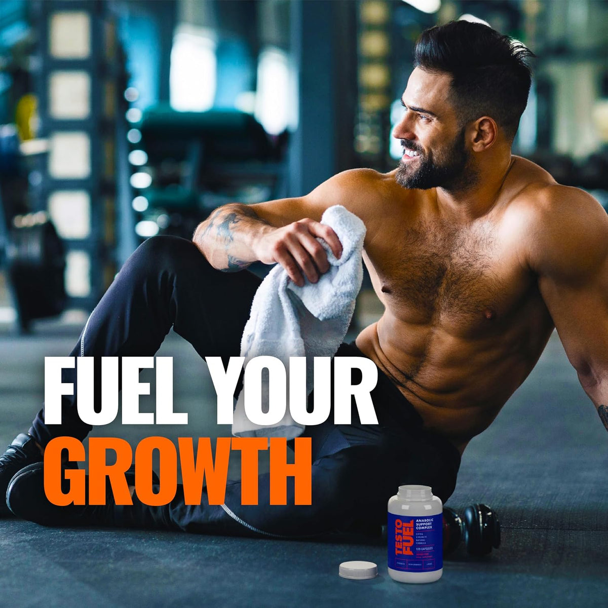 ROAR AMBITION TestoFuel 120 T-Booster Pills - Test Booster for Men - 100% Natural Ingredients - Contributes to Normal Testosterone Levels & Muscle - Vitamin, Fenugreek & Magnesium Booster by Shahmori
