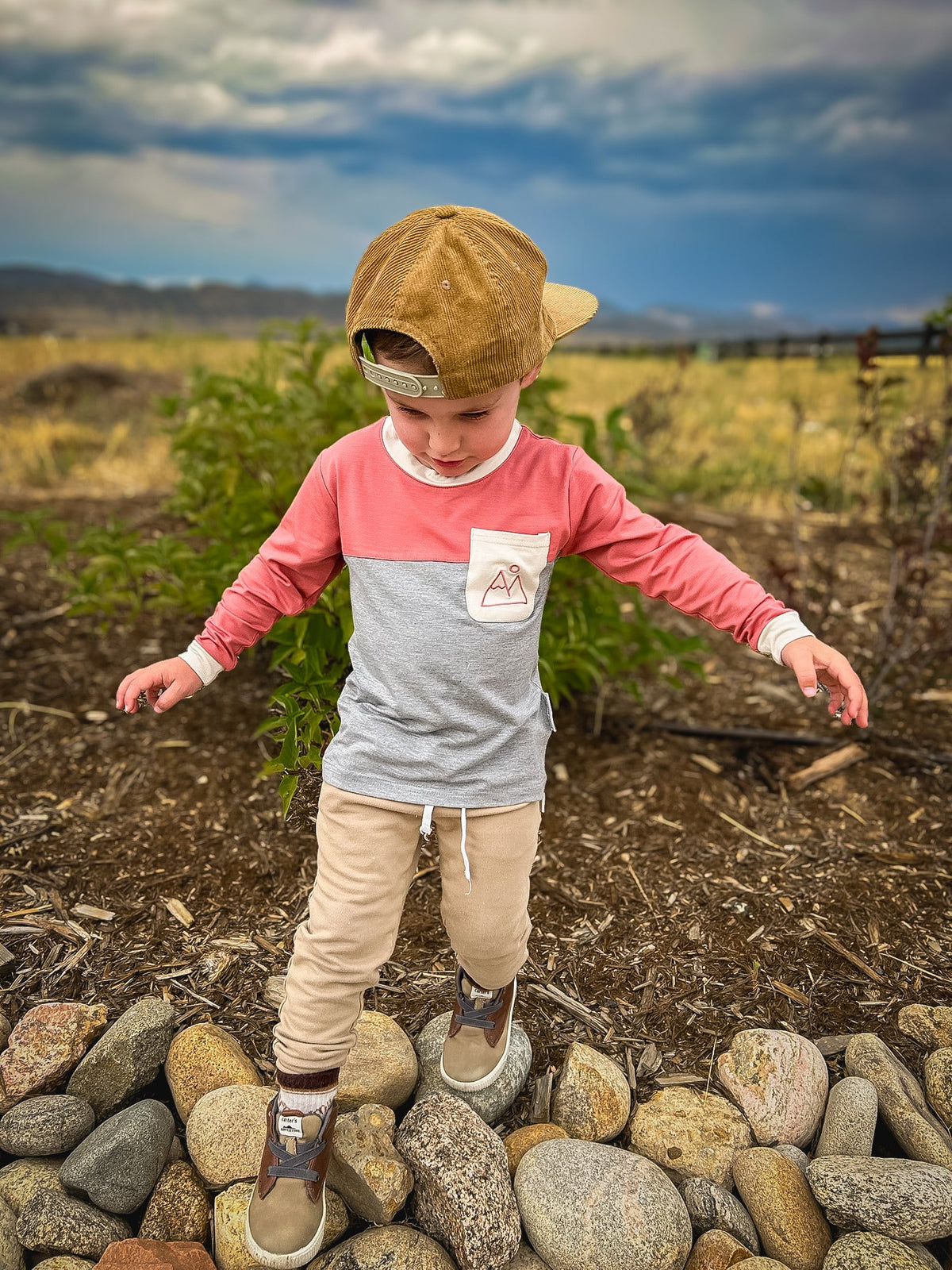 Mountain color block bamboo by Keep the Littles Wild