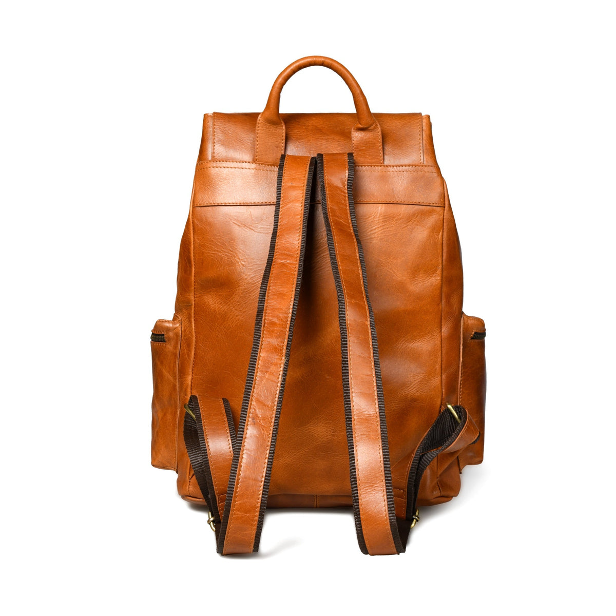 Vortex Leather Backpack: Tan Brown by Classy Leather Bags