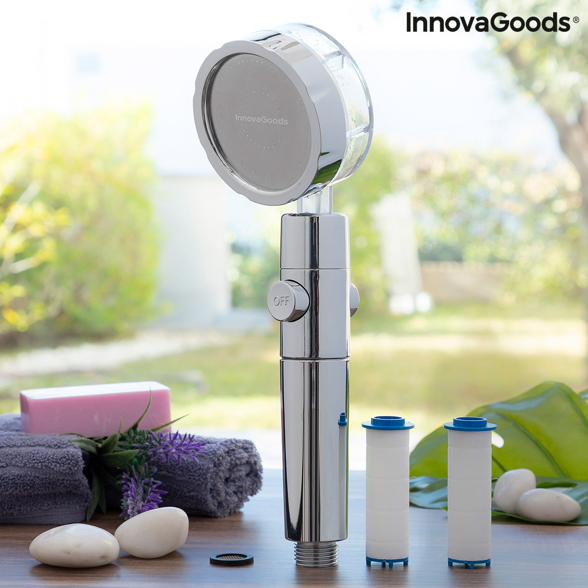 Eco-shower with Pressure Propeller and Purifying Filter Heliwer by Bigbuy