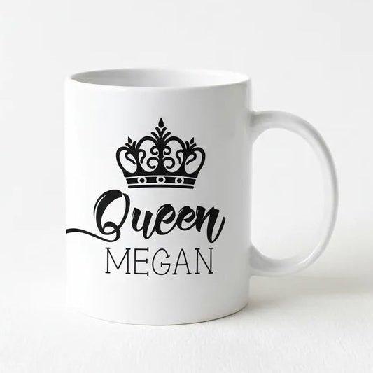 Personalized Coffee Mug for Women - Personalized Crown Coffee Mug for Her - Custom Queen Coffee Mug - Fairy Tale Gifts by Joyful Moose