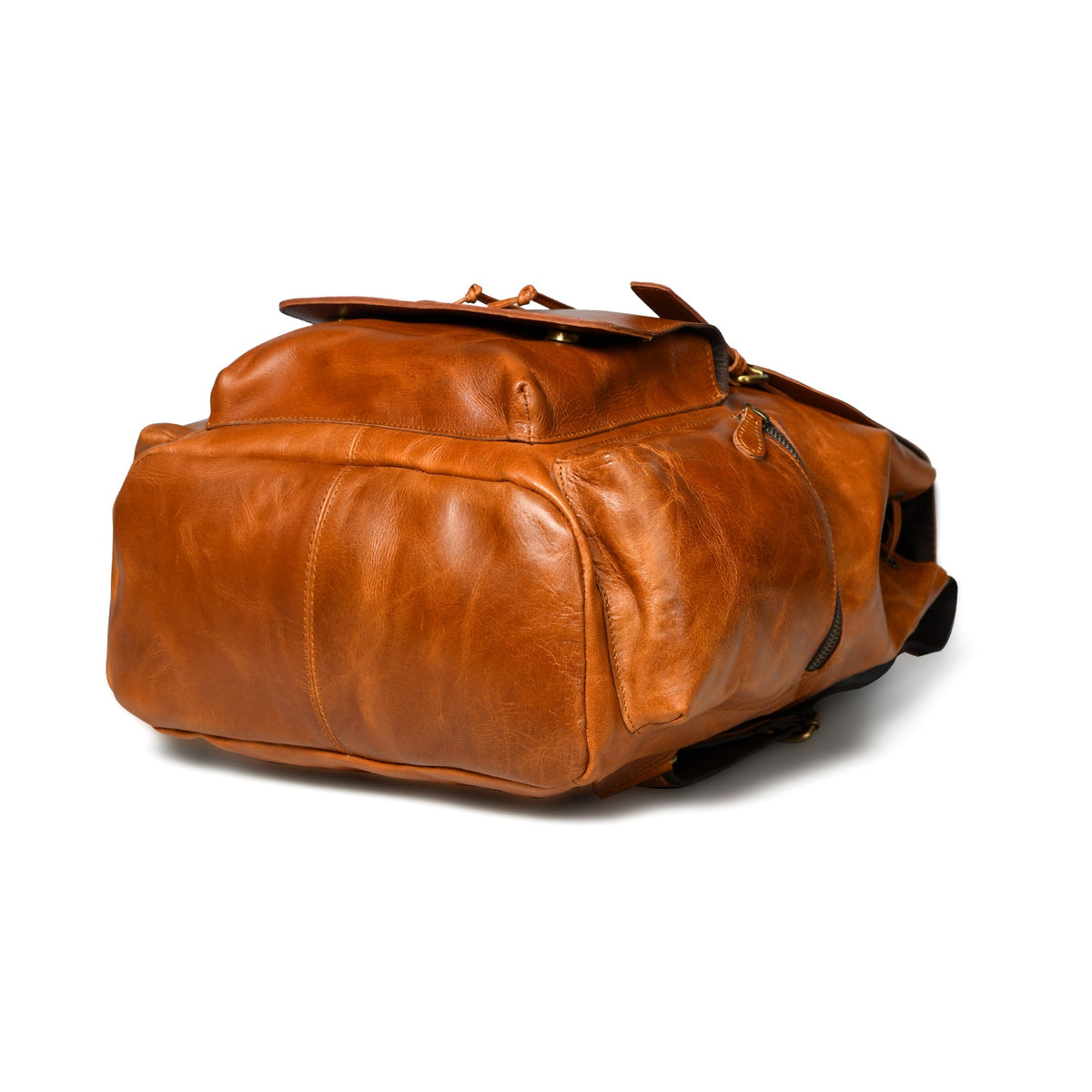 Vortex Leather Backpack: Tan Brown by Classy Leather Bags