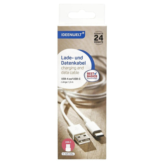 Ideenwelt USB-A to USB-C Charging & Data Cable - 1pc by Beauty Care Bag