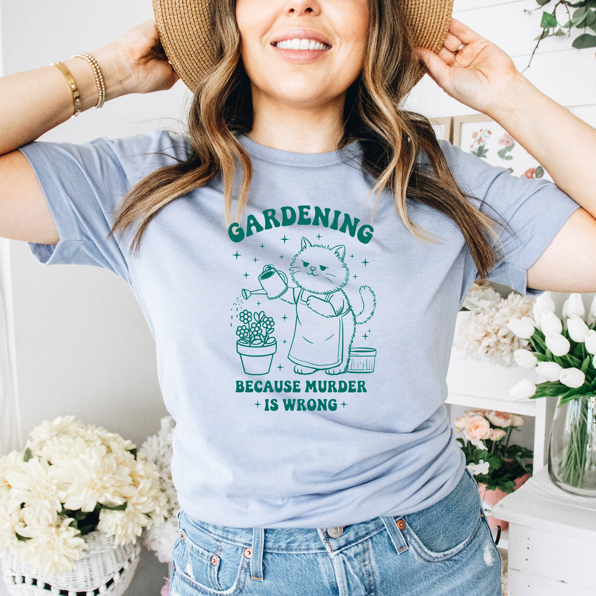 Gardening Graphic Tee for Garden Centers, Floral Plant Shops by Joyful Moose