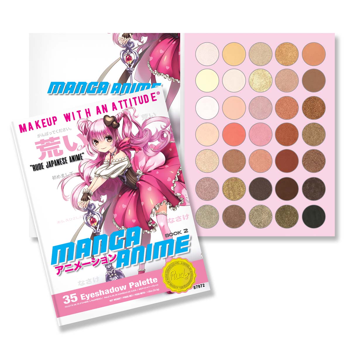 RUDE Manga Anime 35 Eyeshadow Palette - Book 2 by Avera Group