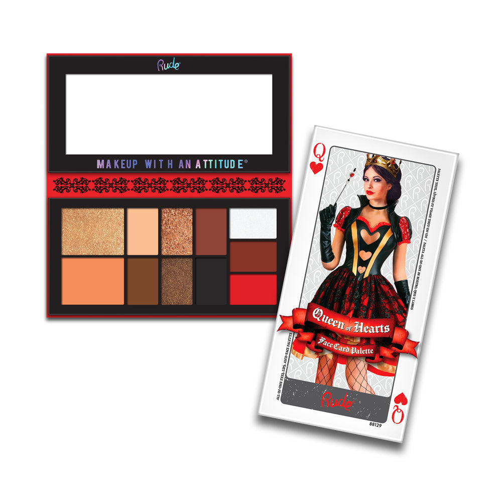 RUDE Face Card Palette - Queen of Hearts by Avera Group