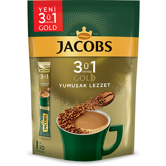 Jacobs 3 in 1 Soft instant coffee, pack of 10 sachets