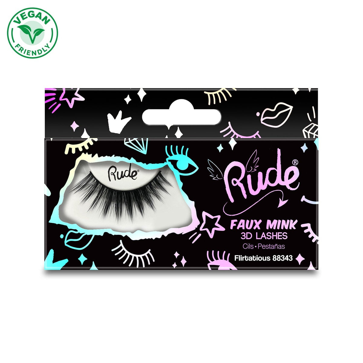 RUDE Essential Faux Mink 3D Lashes - Flirtatious by Avera Group