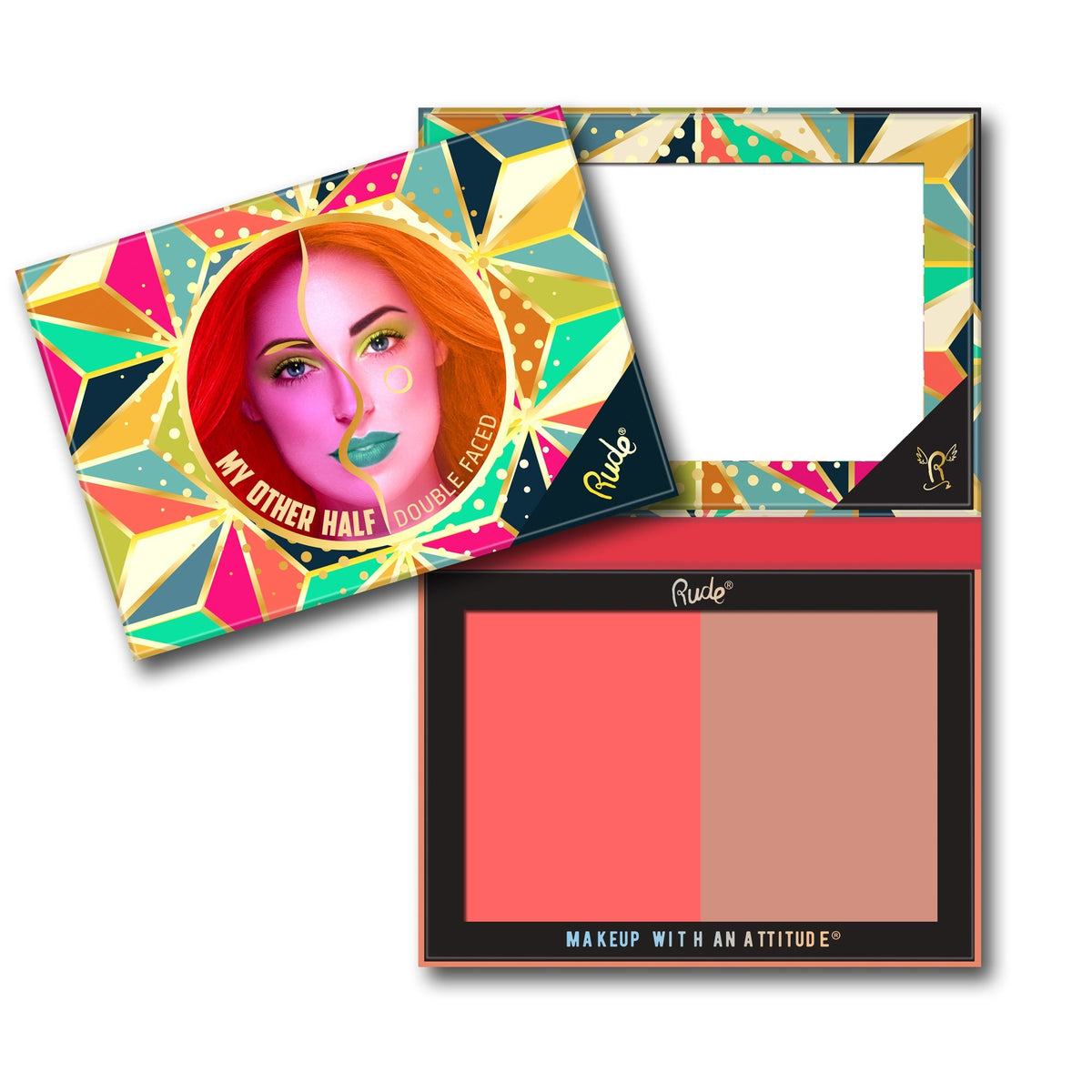 RUDE My Other Half Duo Shade Face Palette - Double Faced by Avera Group