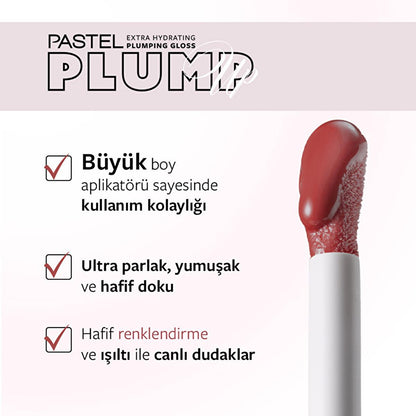 Pastel Profashion Plump Up Extra Hydrating Plumping Gloss 212 - Hydrating Lip Gloss, Vegan Lip Care, Cruelty-Free Cosmetics by Beauty Care Bag