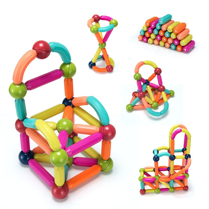Magnetic ball and rod building blocks, 88 pieces, by GBruno Store, view 2