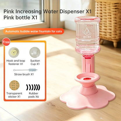 Gravity Cat Water Dispenser, No Electricity, Filter-Free, Adjustable Height Pet Fountain for Cats & Small Dogs by eprolo