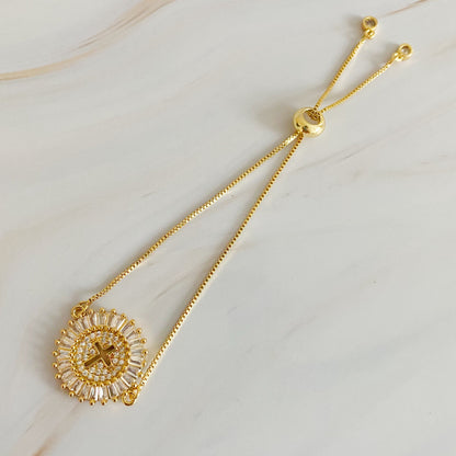 Mesmerized By The Cross Slide Bracelet by Fuchsia Hercules