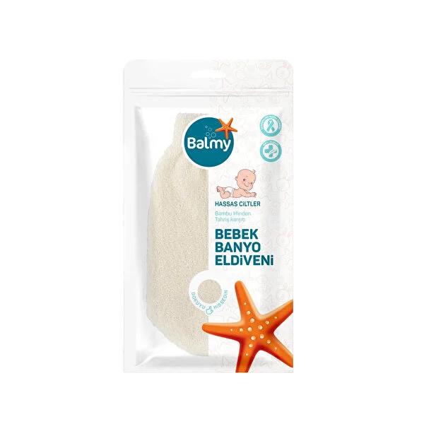 Balmy Baby Bamboo Bath Glove: Gentle & Natural - Soft Baby Washcloth for Sensitive Skin, Hypoallergenic Baby Skin Care by Beauty Care Bag