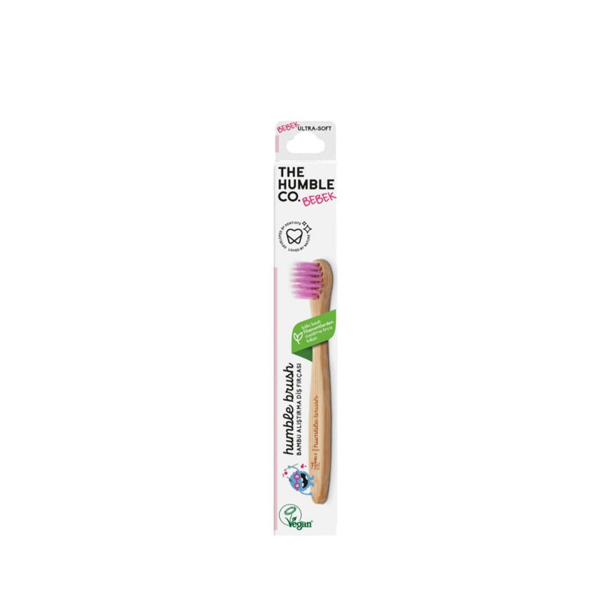 The Humble Co Bamboo Baby Toothbrush Lila - Soft & Gentle Infant Oral Care for Teething Relief by Beauty Care Bag