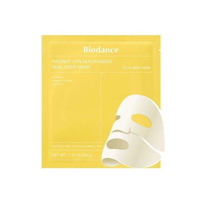 Biodance Radiant Vita Niacinamide Real Deep Mask 4-Pack by Beauty Care Bag