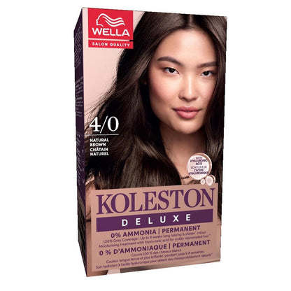 Wella Koleston Deluxe Ammonia-Free Hair Dye Kit 4/0 Brown by Beauty Care Bag