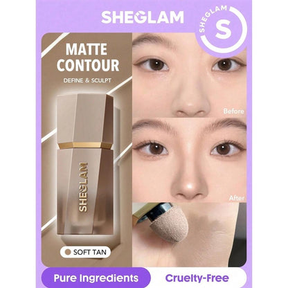 Sheglam Sun Sculpt Liquid Contour in Soft Tan for Definition by Beauty Care Bag