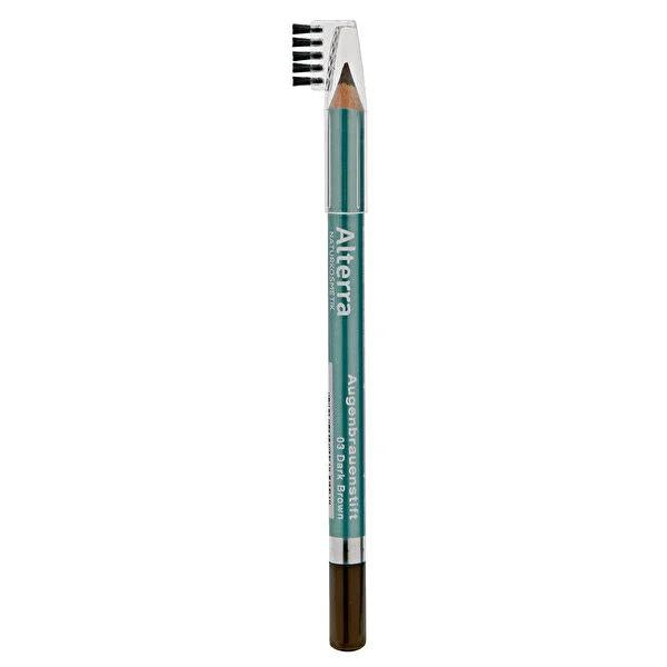 Alterra Vegan Eyebrow Pencil No:03 KoyuKahve - Natural, Dermatologically Tested, Vegan Cosmetic for Enhanced Eyebrow Shape by Beauty Care Bag