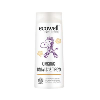 Ecowell Organic Baby Shampoo 300ml - Gentle, Natural Hair & Body Wash for Sensitive Skin - Paraben & SLS Free - Prevents Cradle Cap by Beauty Care Bag