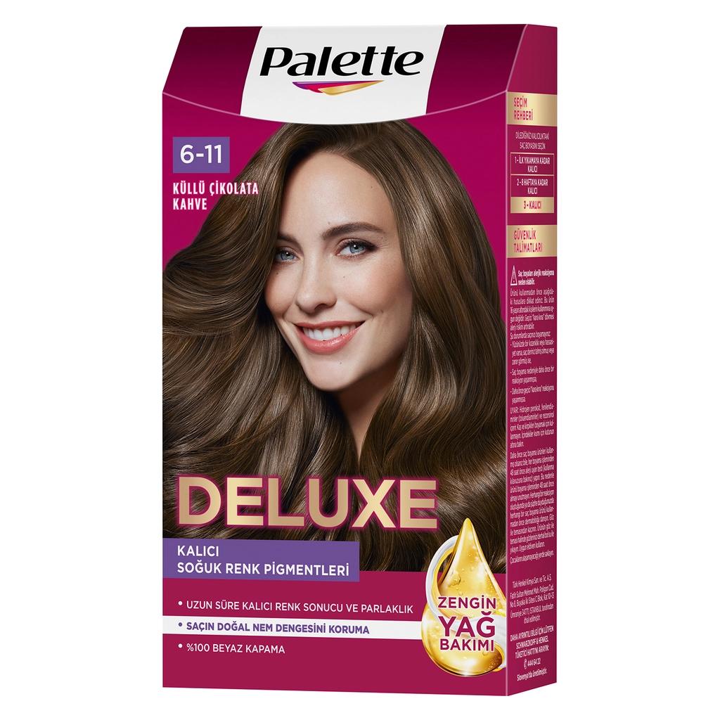 Palette Deluxe Ash Chocolate Brown Hair Dye 611 115 ml by Beauty Care Bag