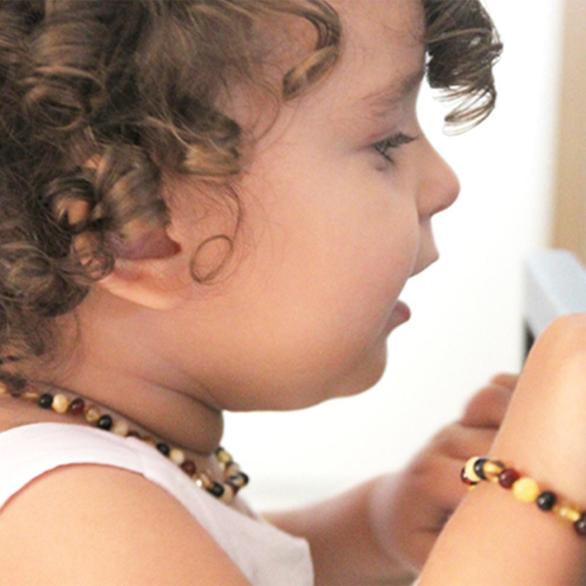 Babyjem Baby Amber Necklace for Teething Relief - Natural Amber Jewelry for Babies, Teething Accessories by Beauty Care Bag