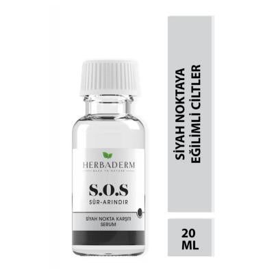 Herbaderm S.O.S Blackhead Serum 20 ml - Deep Cleansing with Activated Charcoal & Salicylic Acid by Beauty Care Bag