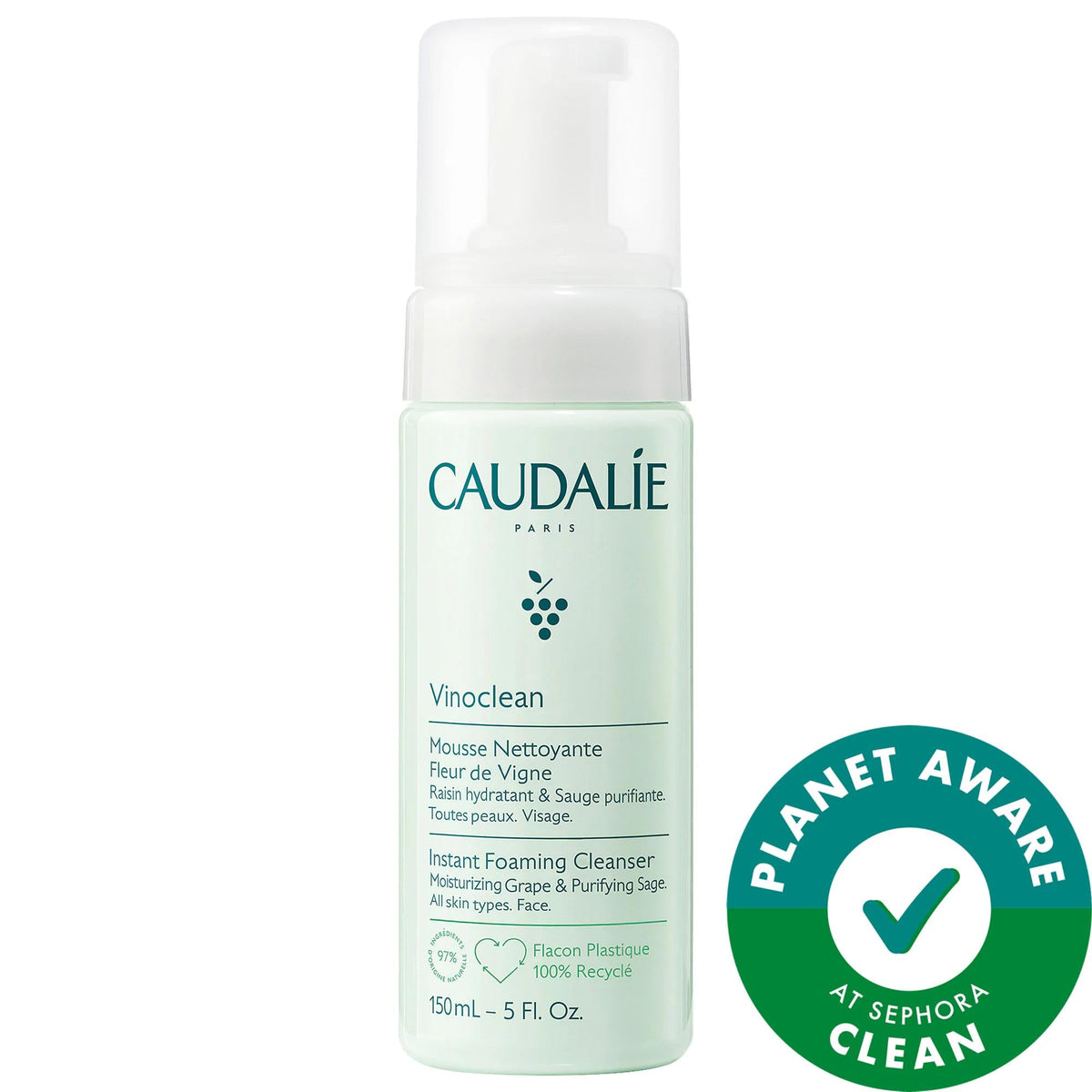 Caudalie Vinoclean gentle foam cleanser