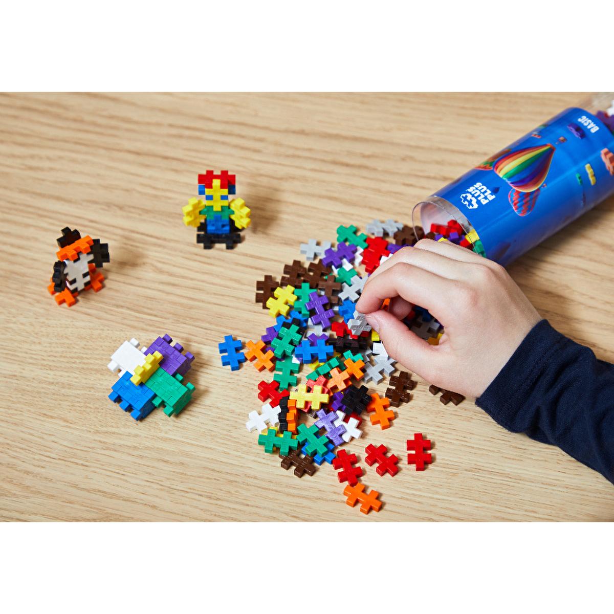 Plus Plus Construction Toy Basic Mix 240 Piece Set - Creative Building Blocks Made in Denmark by Beauty Care Bag