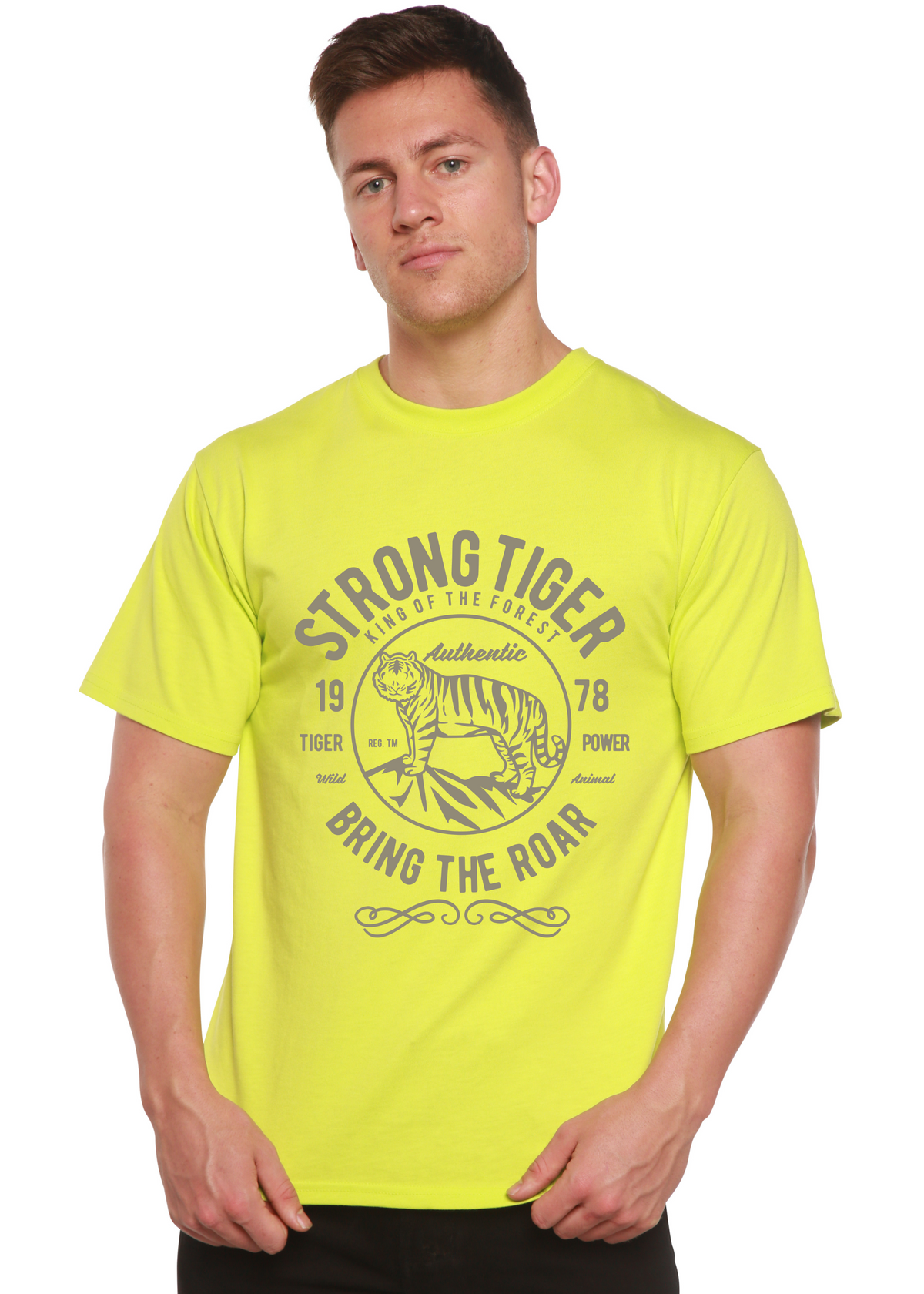 Strong Tiger men's bamboo graphic T-shirt – view 8