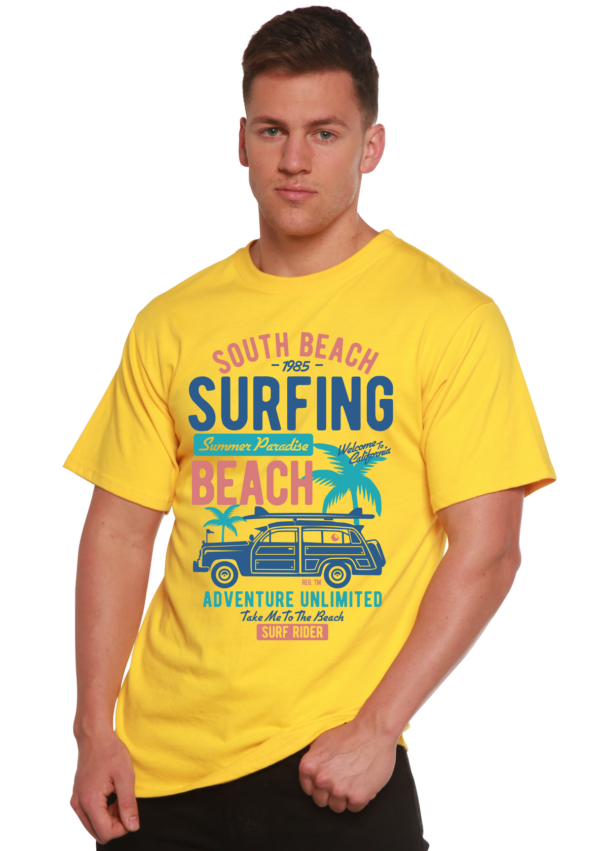 South Beach men's bamboo graphic T-shirt – view 8