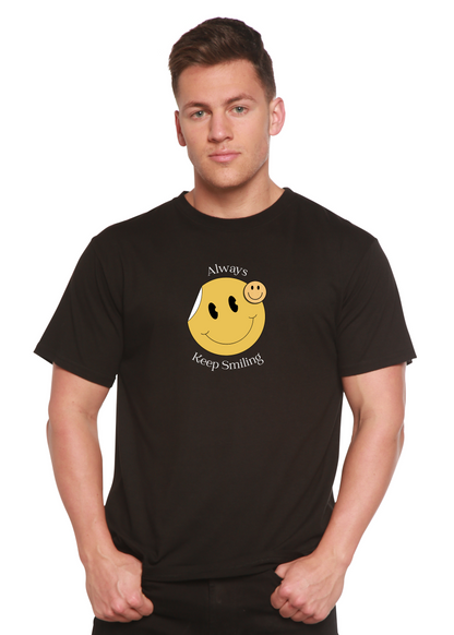 Always Keep Smiling men's bamboo graphic T-shirt – view 2
