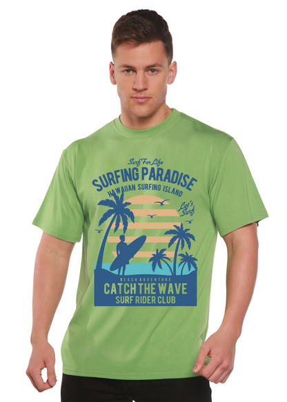 Surfing Paradise men's bamboo graphic T-shirt – view 4