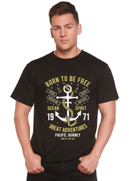 Born to Be Free men's short sleeve graphic T-shirt in bamboo viscose and organic cotton