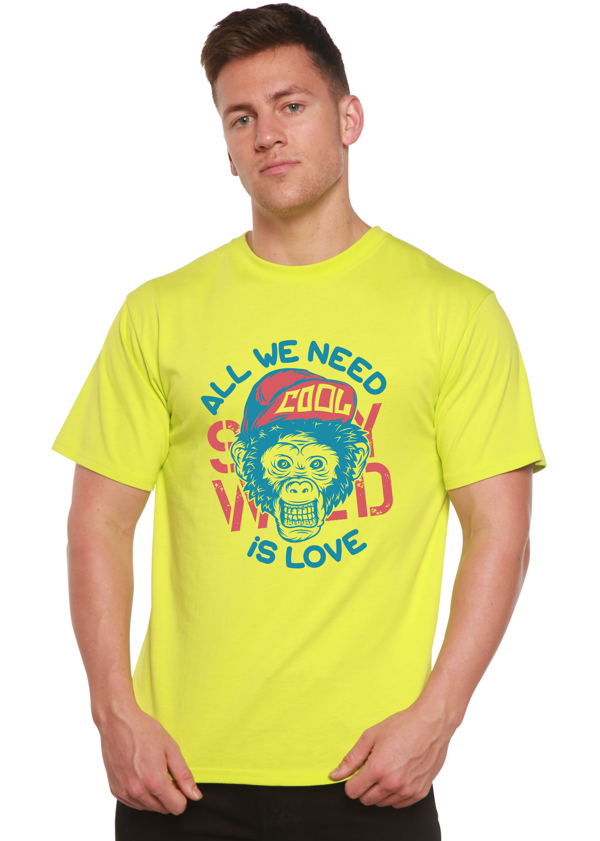 All We Need Is Love men's bamboo graphic T-shirt – view 2