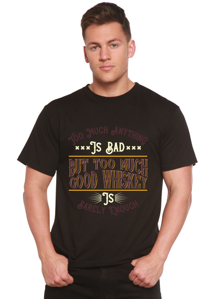 But Too Much Good Whiskey men's bamboo graphic T-shirt – view 2