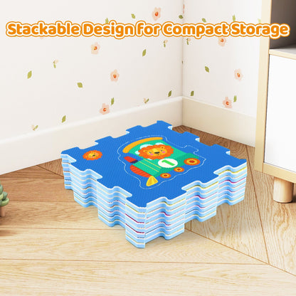 Number and animal puzzle floor tiles, 8 pieces, by GBruno Store, view 8