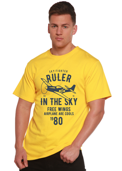 Ruler in the Sky men's bamboo graphic T-shirt – view 6